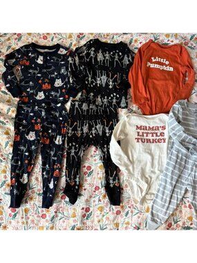 Baby boy Halloween pajama bodysuit bundle 18-24 months